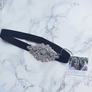 Jolie Black Mia Silver Beaded Headband Hair Acces